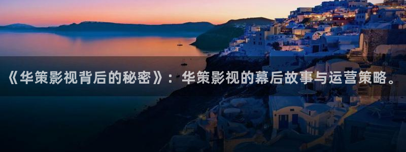 新泡泡影院：《华策影视背后的秘密》：华策影视的幕后故事与运营策略。